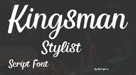 Kingsman Stylist Script Font Download Dafont Online