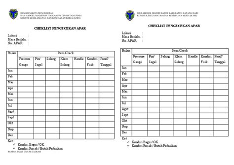 Kartu Cek Apar Pdf