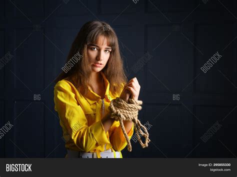 Tied Rope Young Woman Image And Photo Free Trial Bigstock