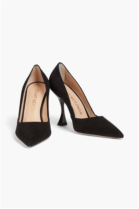 Stuart Weitzman X Curve 100 Suede Pumps The Outnet