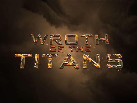 Wrath Of The Titans Text Effect Photoshop Template By Sahin Düzgün