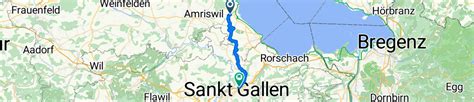 Romanshorn St Gallen Radroute Bikemap