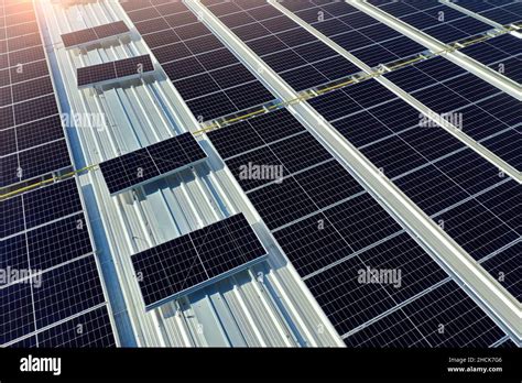 Solar Panels On The Roof Solar Cell Stock Photo Alamy