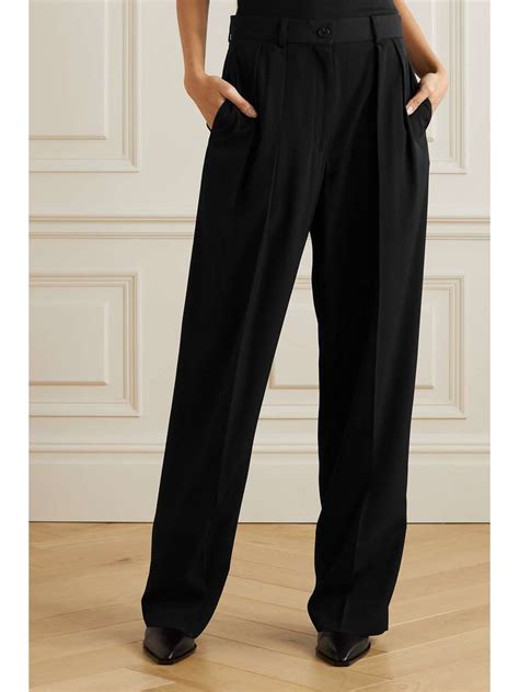 THE ROW Essentials Igor Crepe Straight Leg Pants NET A PORTER