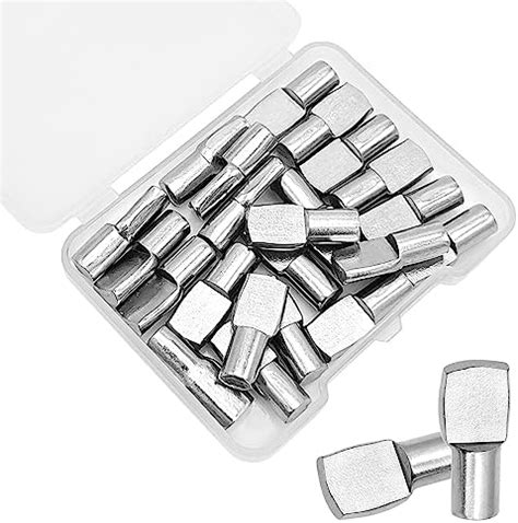 22 Pcs Shelf Pins Pegs 1 4 Inch Diameter Spoon Shape Nickel Plated