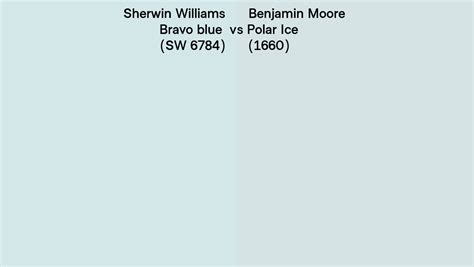 Sherwin Williams Bravo Blue SW 6784 Vs Benjamin Moore Polar Ice 1660