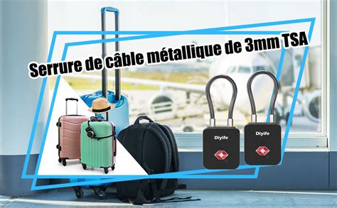 Diyife Tsa Cadenas Valise De C Ble Avec Cl Pack Cl S Cadenas