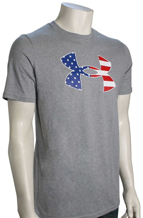 Under Armour Freedom Big Flag Logo T Shirt Steel Medium Heather