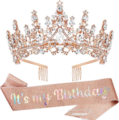 Amazon TOBATOBA It S My Birthday Sash Birthday Tiara And Crown For