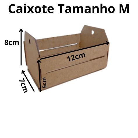 Caixotes Tipo De Feira Em Mdf Cru Kit 30un Tamanho M 12X7X5 Cm