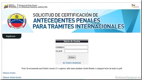 Certificado De Antecedentes Penales En Venezuela