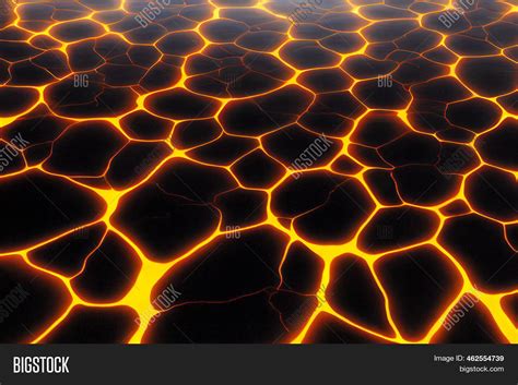 Lava Cracks Earth View Image And Photo Free Trial Bigstock