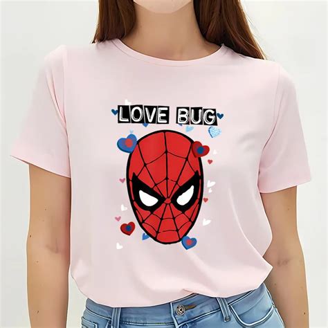 Marvel Valentines Day Spiderman Love Bug T Shirt Giftfulcustom