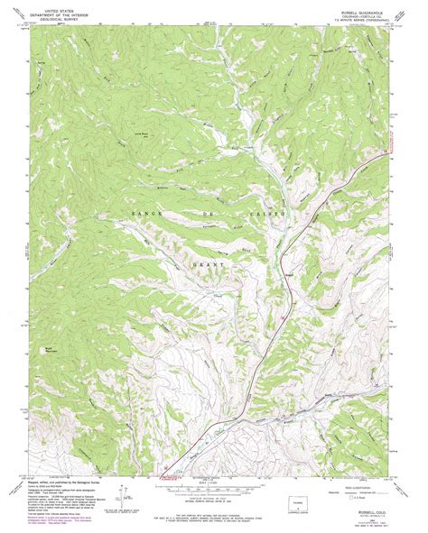 Russell Topographic Map 124000 Scale Colorado