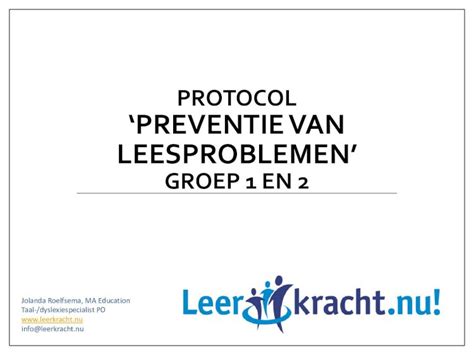 PDF PROTOCOL PREVENTIE VAN LEESPROBLEMEN 25 Gestructureerde