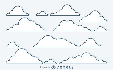 Descarga Vector De Fondo De Nube Lineal