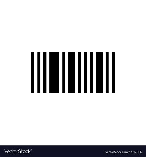 Simple barcode icon design scan code Royalty Free Vector