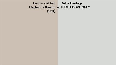 Farrow And Ball Elephant S Breath 229 Vs Dulux Heritage TURTLEDOVE