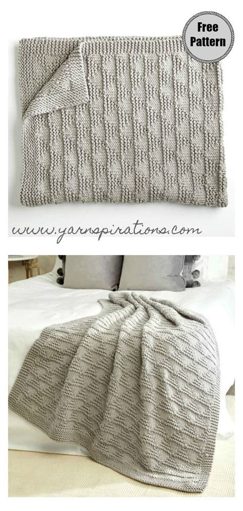 Purls And Triangles Blanket Free Knitting Pattern Page Of