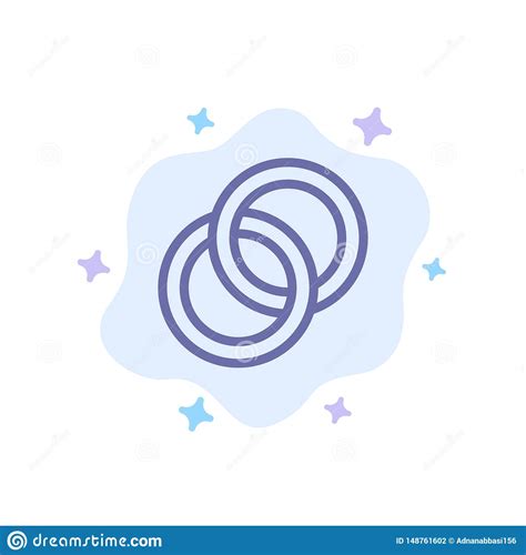 Ring Wedding Couple Engagement Blue Icon On Abstract Cloud