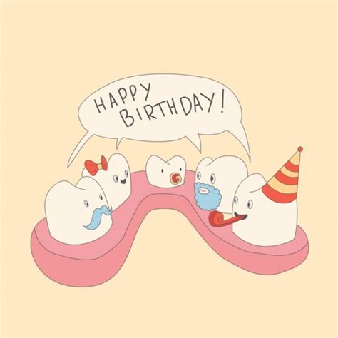 80 Happy Birthday Dental Stock Illustrations Royalty Free Vector