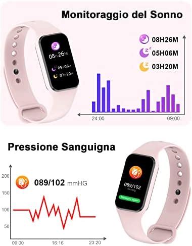 IOWODO R1 Smartwatch Donna Con Ossimetro SpO2 Monitor Contapassi