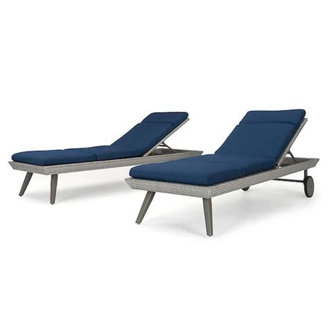 Rst Brands Portofino Casual Gray 2 Piece Aluminum Outdoor Chaise Lounge