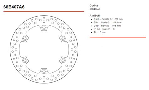 Bremsscheibe Hinten BREMBO Serie Gold Fest Honda 1100 CB Sf X11 2000