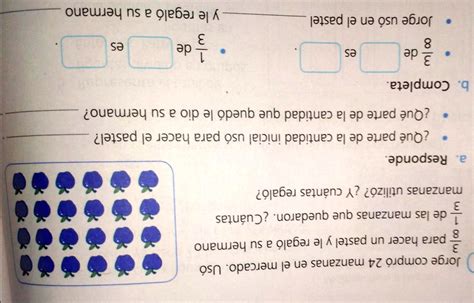 Solved Jorge Compro Manzanas En El Mercado Uso Para Hacer Un