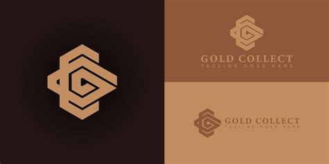 Premium Vector Abstract Initial Letter Gc Or Cg Logo In Gold Color