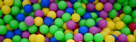 Swimming Pool for Fun and Jumping in Colored Plastic Balls Stock Image ...