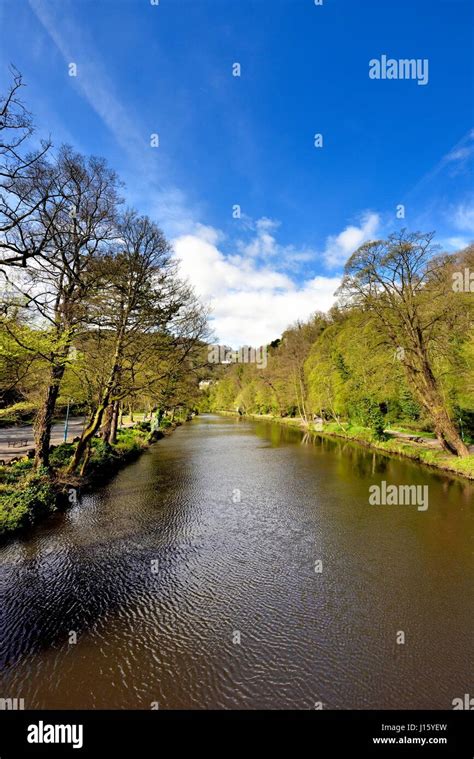 River Derwent Matlock Bath Derbyshire England Uk Stock Photo Alamy