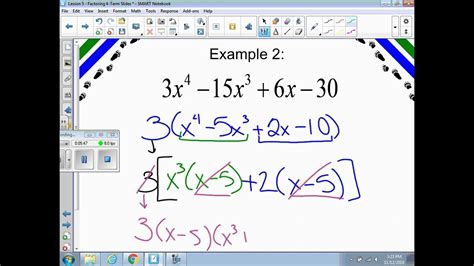 Lesson 5 Factoring 4 Term Polynomials Youtube