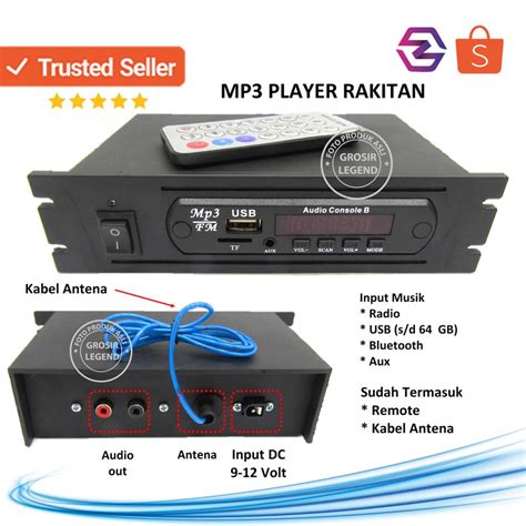 Jual Rakitan Usb Mp Fm Player Amplifier Bluetooth Shopee Indonesia