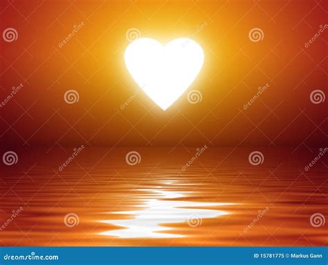 Forme De Coeur De Coucher Du Soleil Illustration Stock Illustration