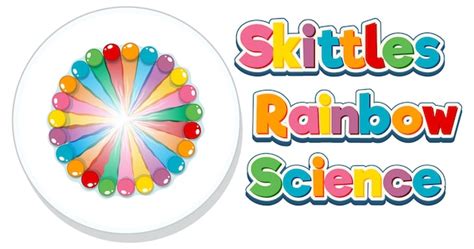 Premium Vector | Rainbow skittles science experiment