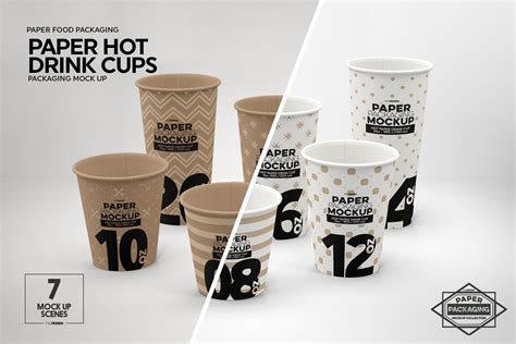 Paper Hot Drink Cups Mockup By INC Design Studio TheHungryJPEG