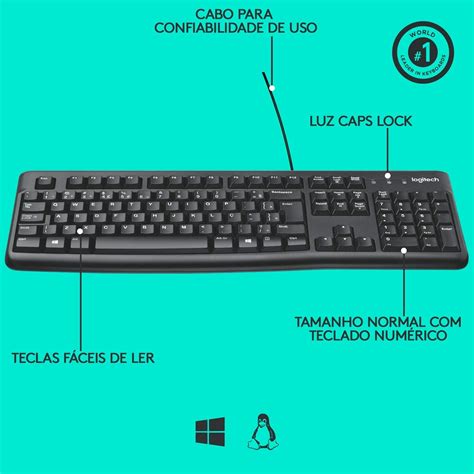 Teclado logitech k120 usb 3