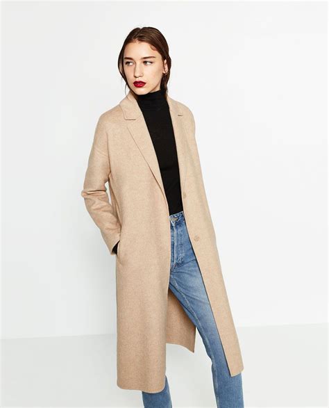 Manteau En Laine Fait Main Manteaux Femme Zara France Wool Coat Outfit Coat Outfits Woolen