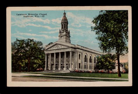 Appleton Lawrence Memorial Chapel Lawrence University Carte