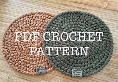 Rustic Round Trivet Crochet Pattern Farmhouse Hot Pad Crochet Etsy