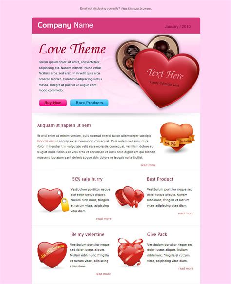 15 Best Valentines Emails Newsletter Templates Free And Premium Templates