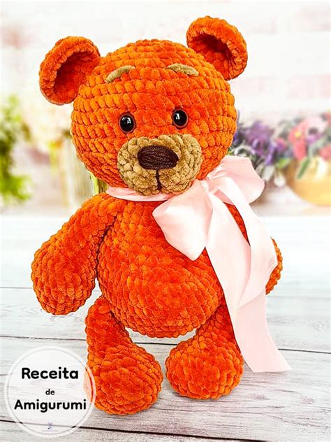 PDF Crochê Urso de Pelúcia Receita de Amigurumi Grátis 500 PDF Passo