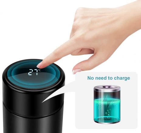 Smart Thermos Flask With Led Temperature Display In Touch