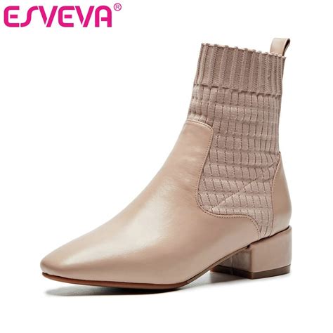 Esveva Zapatos De Mujer Botines De Invierno Cuero Pu Tac N