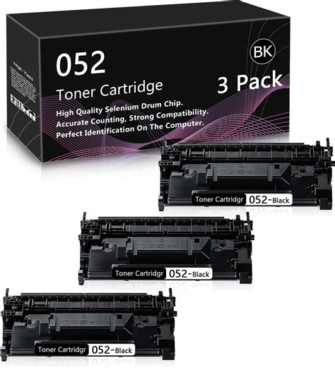 3 Pack Black Cartridge 052 Series Toner Cartridge Replacement For Canon Imageclass