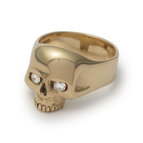 The Great Frog Custom Double Headed Skull Ring Made In 9ct Yellow