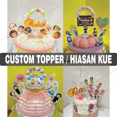 Custom Topper Kue Karakter Happy Birthday Hiasan Karakter Kue Ulang