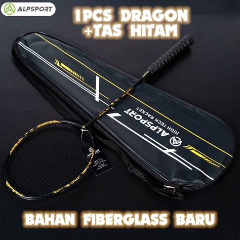 Jual ALPSPORT New Cherry Badminton Racket 100 Serat Karbon Penuh