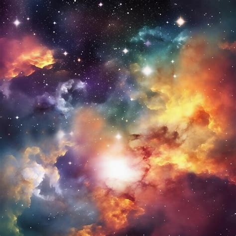 Premium AI Image Abstract Background Of A Colourful Space Sky With